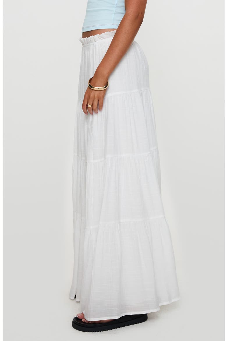 Mya Tiered Maxi Skirt, Alternate, color, WHITE
