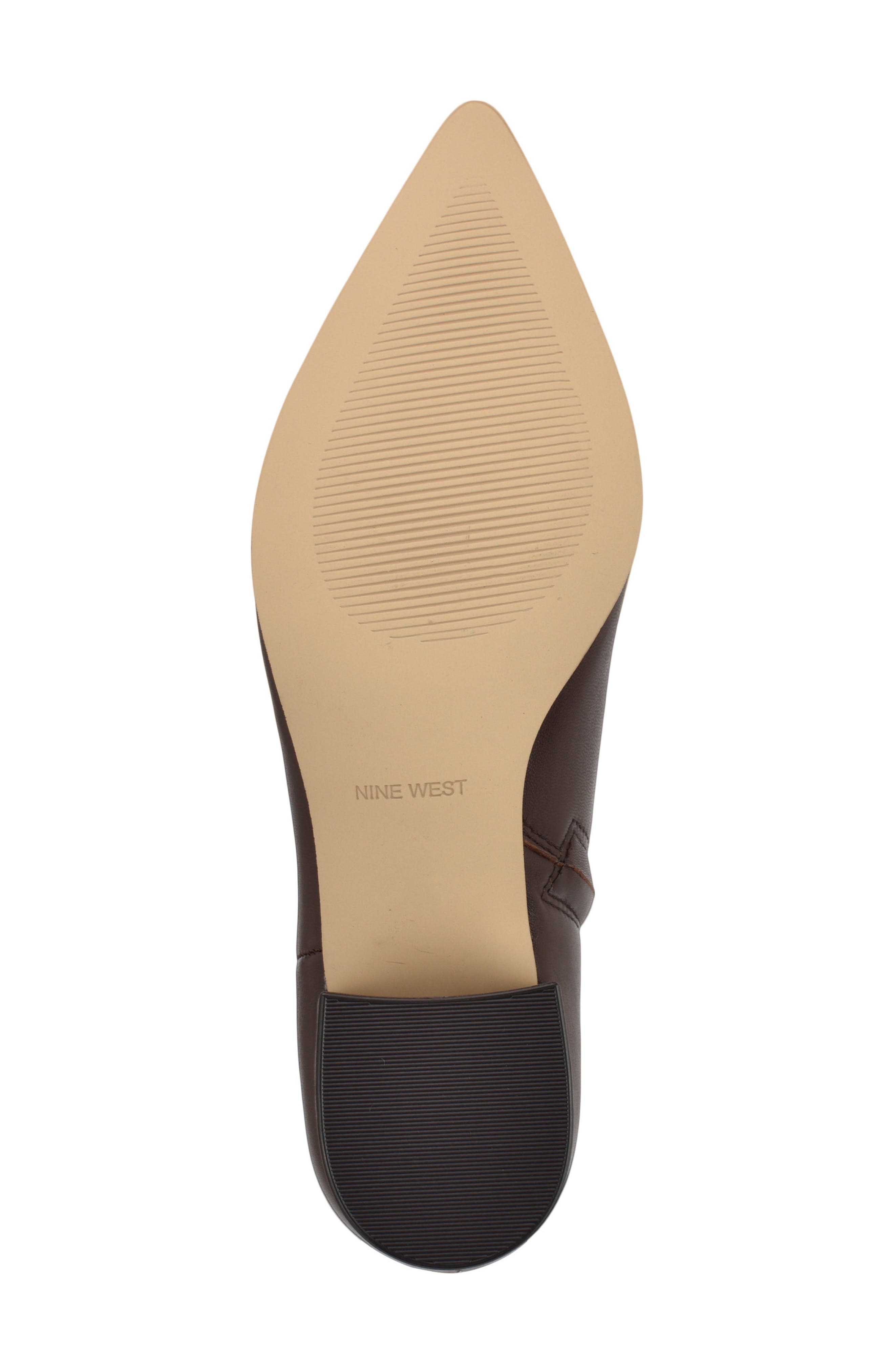 Maribu Pointed Toe Bootie, Alternate, color, DARK BROWN LEATHER