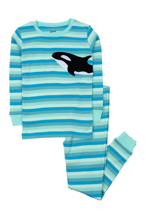 Striped Orca Pajama Set