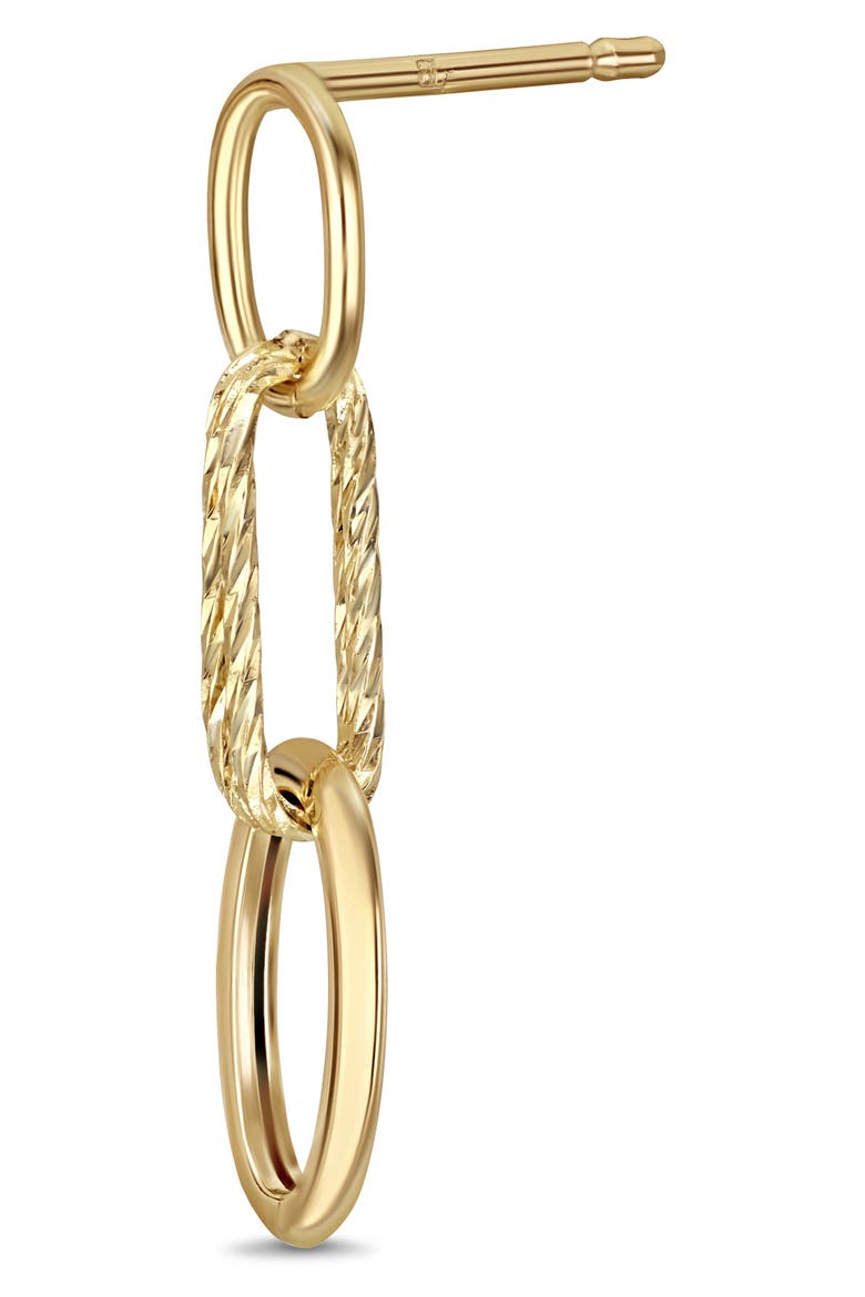 14K Yellow Gold Oval Link Linear Drop Earrings, Alternate, color, 14K YELLOW GOLD