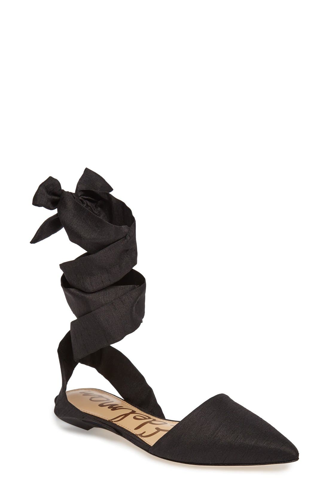 Sam Edelman Brandie Lace-Up Flat, Main, color, 