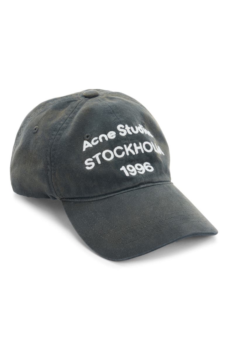 Acne Studios Carliy 1996 Baseball Hat, Main, color, Faded Black