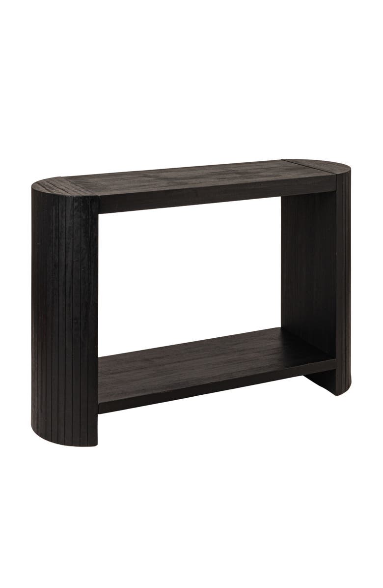 Storied Home Modern Black Rounded-Edge Console Table, Main, color, 