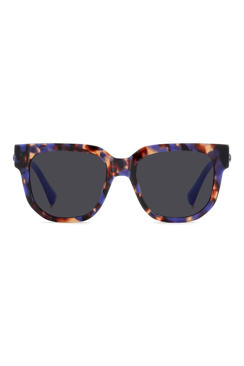 54mm Square Sunglasses, Main, color, HAVANA PATTERN BLUE/ GREY