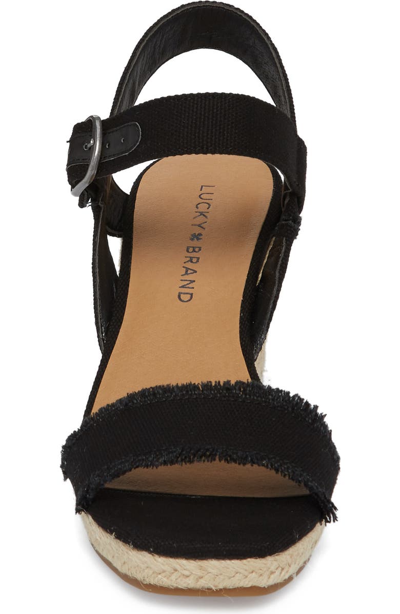 Lucky Brand Marceline Squared Toe Wedge Sandal, Alternate, color,