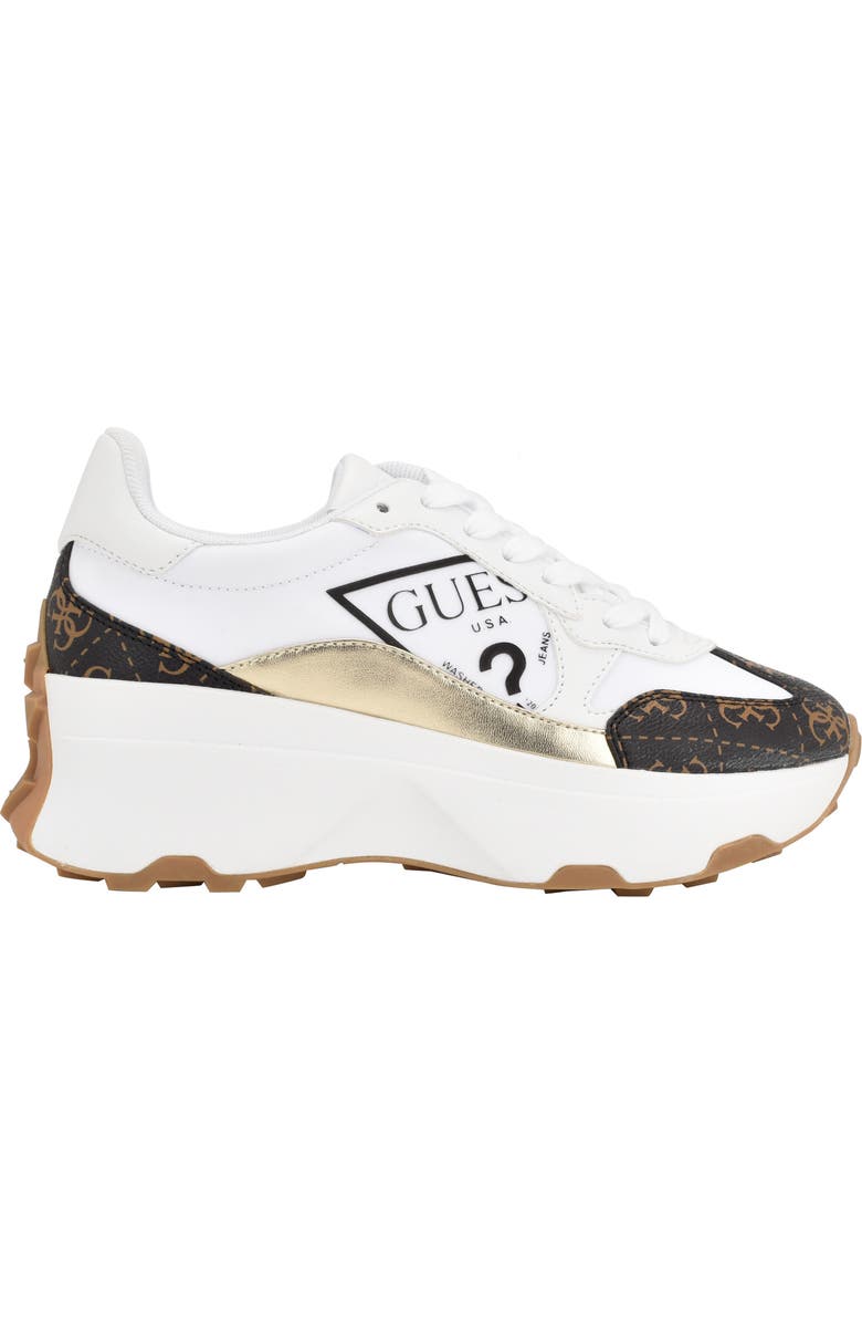 GUESS Calebb 3 Sneaker, Alternate, color, White 145