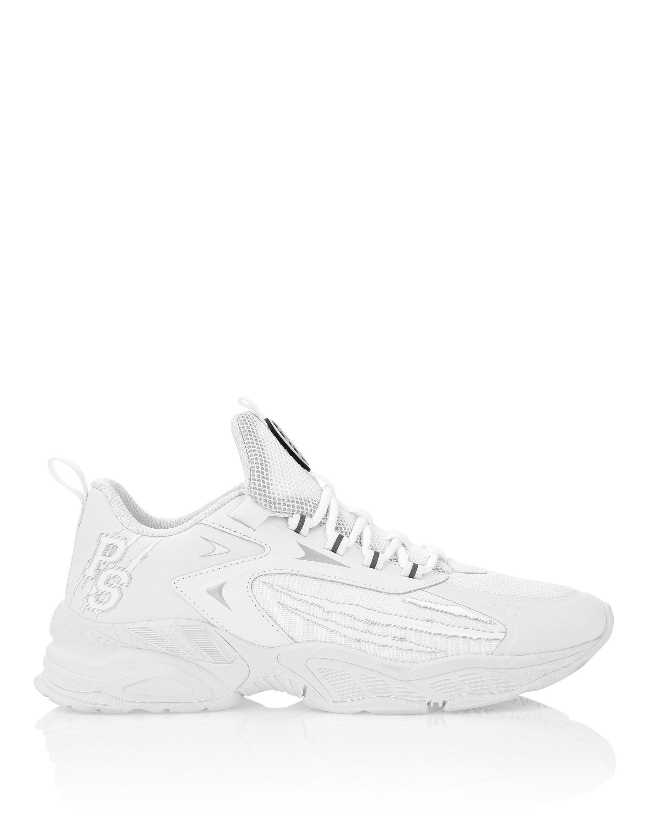 Lo-Top Sneakers Tiger Scratch Unisex, Main, color, white/white