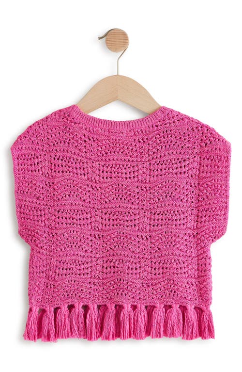 Next Kids' Open Stitch Tassel Trim Sweater