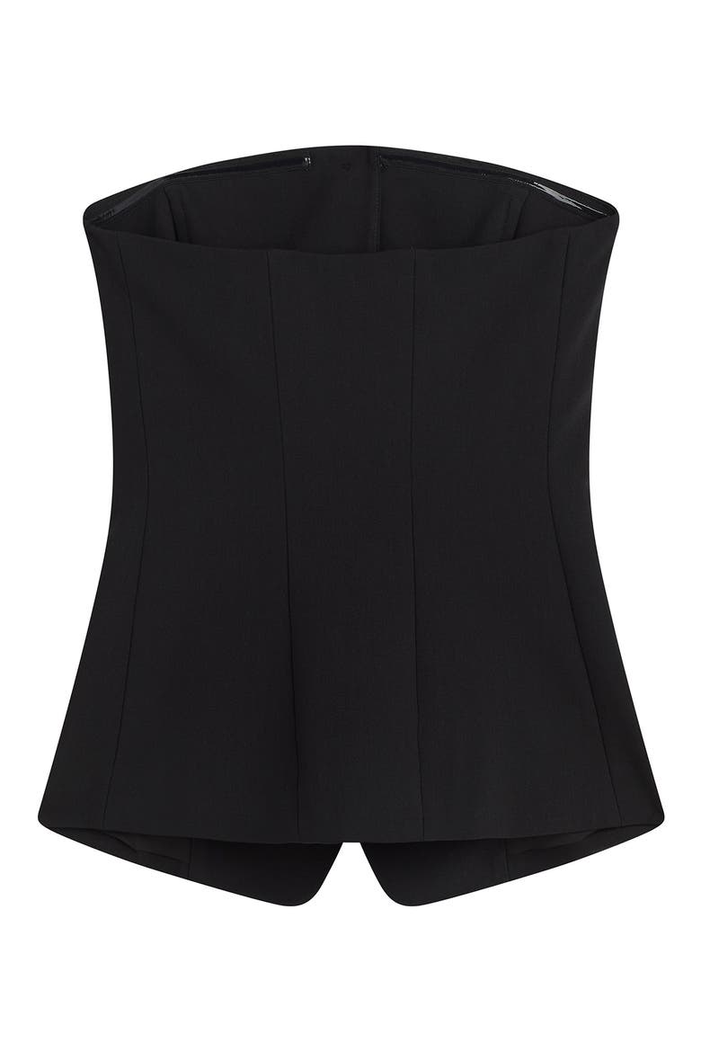 Missed Your Chance Bustier Strapless Top, Alternate, color, BLACK
