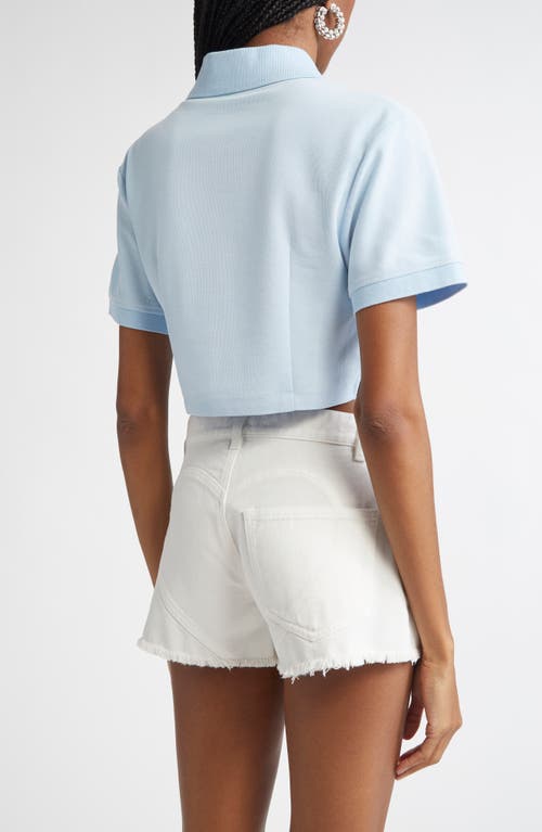 AREA AREA CRYSTAL HEART CUTOUT CROP POLO