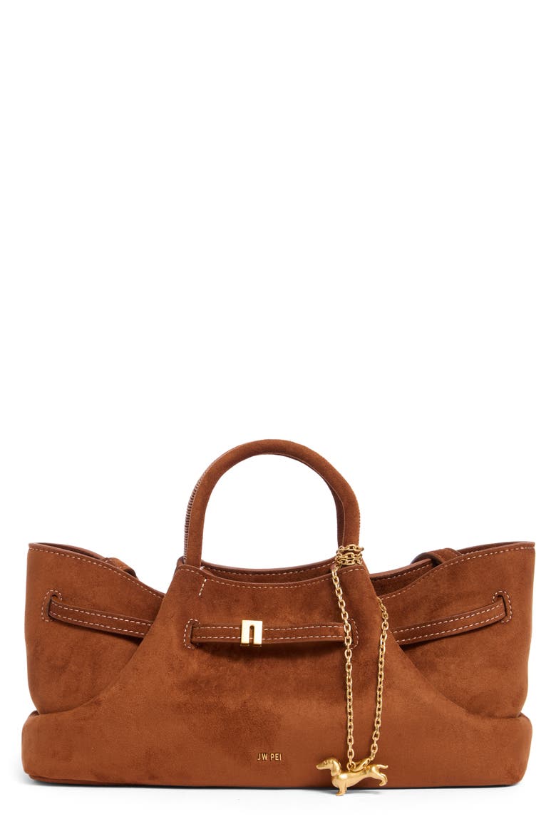 Maeve Dachshund Bag Charm, Main, color, BROWN