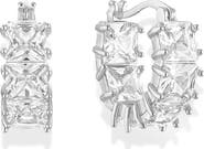 BEN ONI Square Cut Cubic Zirconia Huggie Hoops
