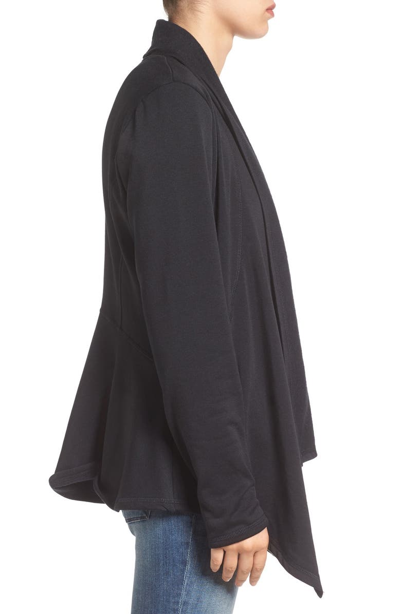 Bobeau LONGSLEEVE PEPLUM BACK OPEN, Alternate, color, 