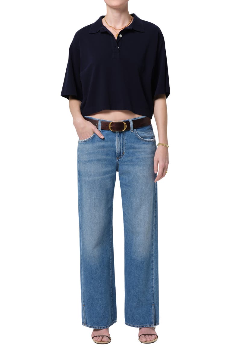 Track Low Waist Wide Leg Jeans, Alternate, color, SOLSTICE MD INDIGO