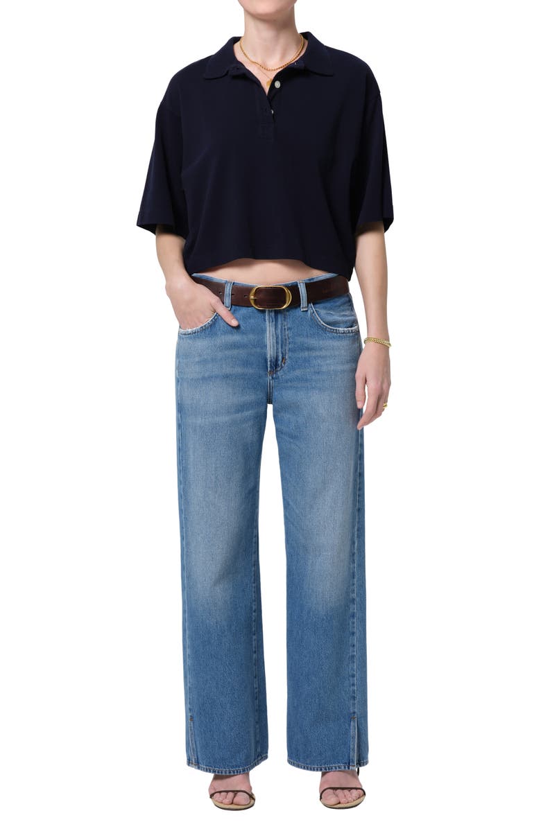 Citizens of Humanity Track High Waist Wide Leg Jeans, Alternate, color, Solstice Md Indigo