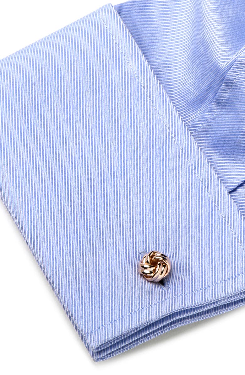 Cufflinks, Inc. Knot Cufflinks, Alternate, color, Rose Gold