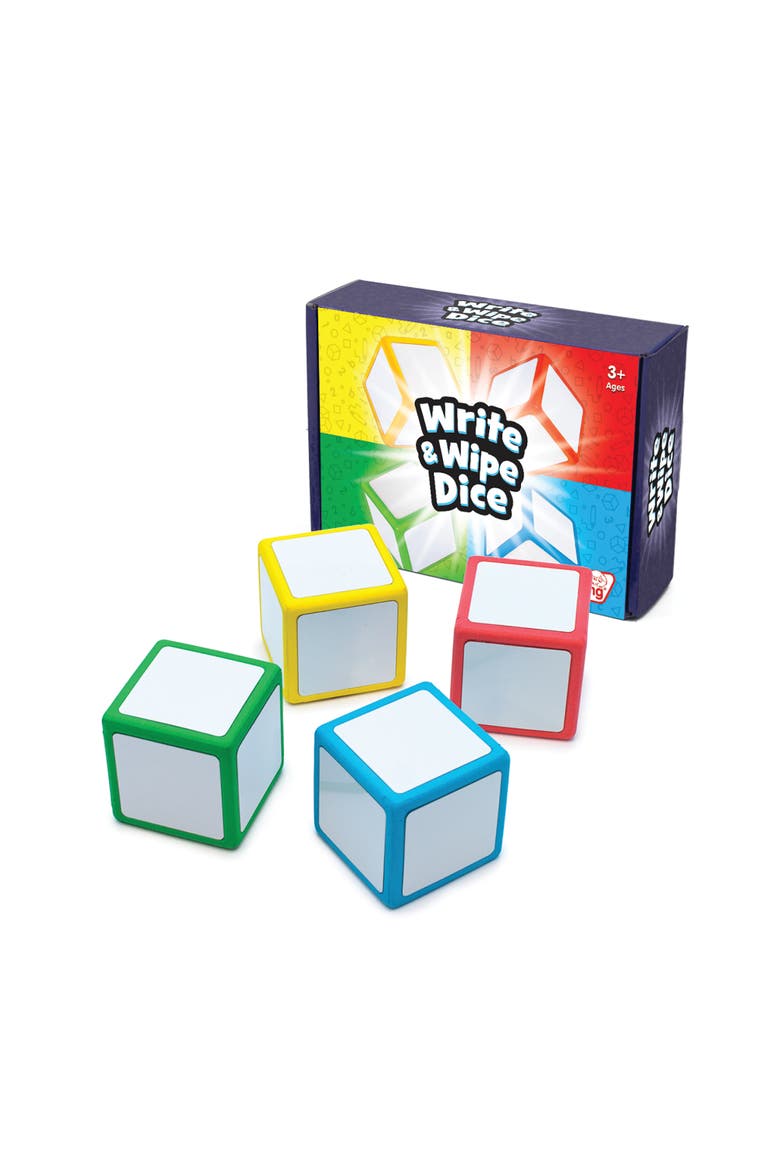 Write & Wipe Custom Dice Set, Main, color, Multicolored