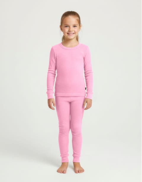 Girls Soft & Cozy Thermal Long Johns 2-Piece Set (Toddler/Kids)