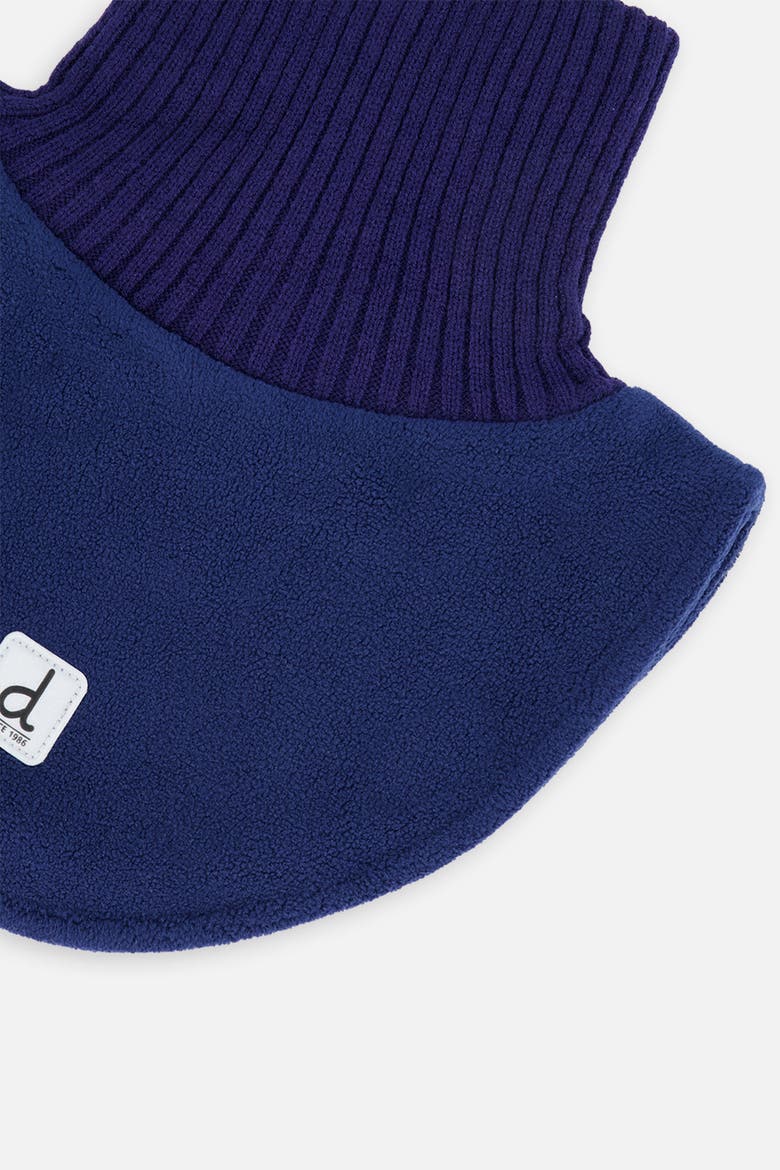 Knit & Polar Fleece Bib Turtle Neckwarmer, Alternate, color, Navy Blue