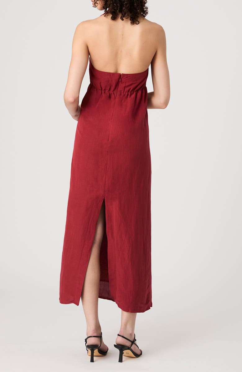 French Connection Birdie Halter Sundress, Alternate, color, Brick Red