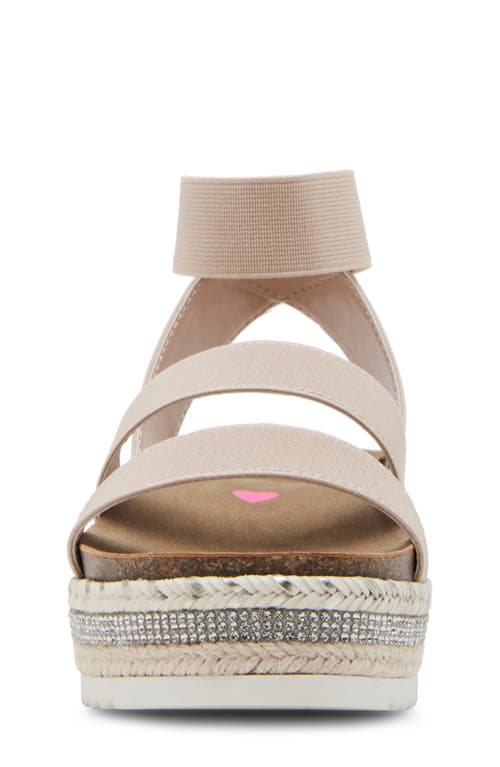 Steve Madden Kids' Jcharisa Ankle Strap Espadrille Platform Sandal In Natural