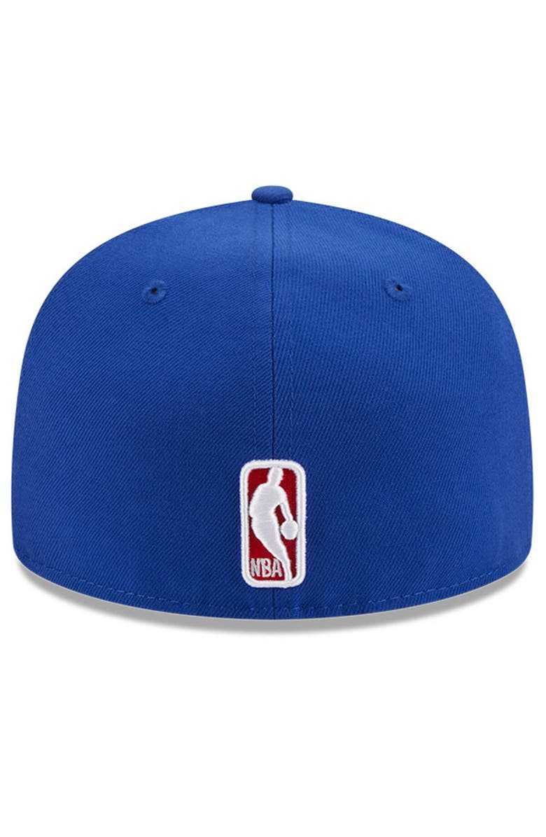 New Era Men's New Era Royal Philadelphia 76ers Chainstitch Logo Pin 59FIFTY Fitted Hat, Alternate, color, Royal