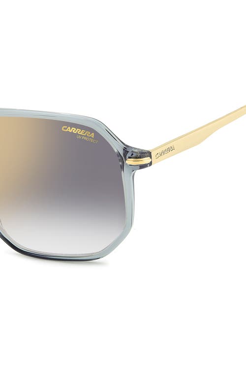 Carrera Eyewear 59mm Double Bridge Gradient Square Sunglasses In Gray