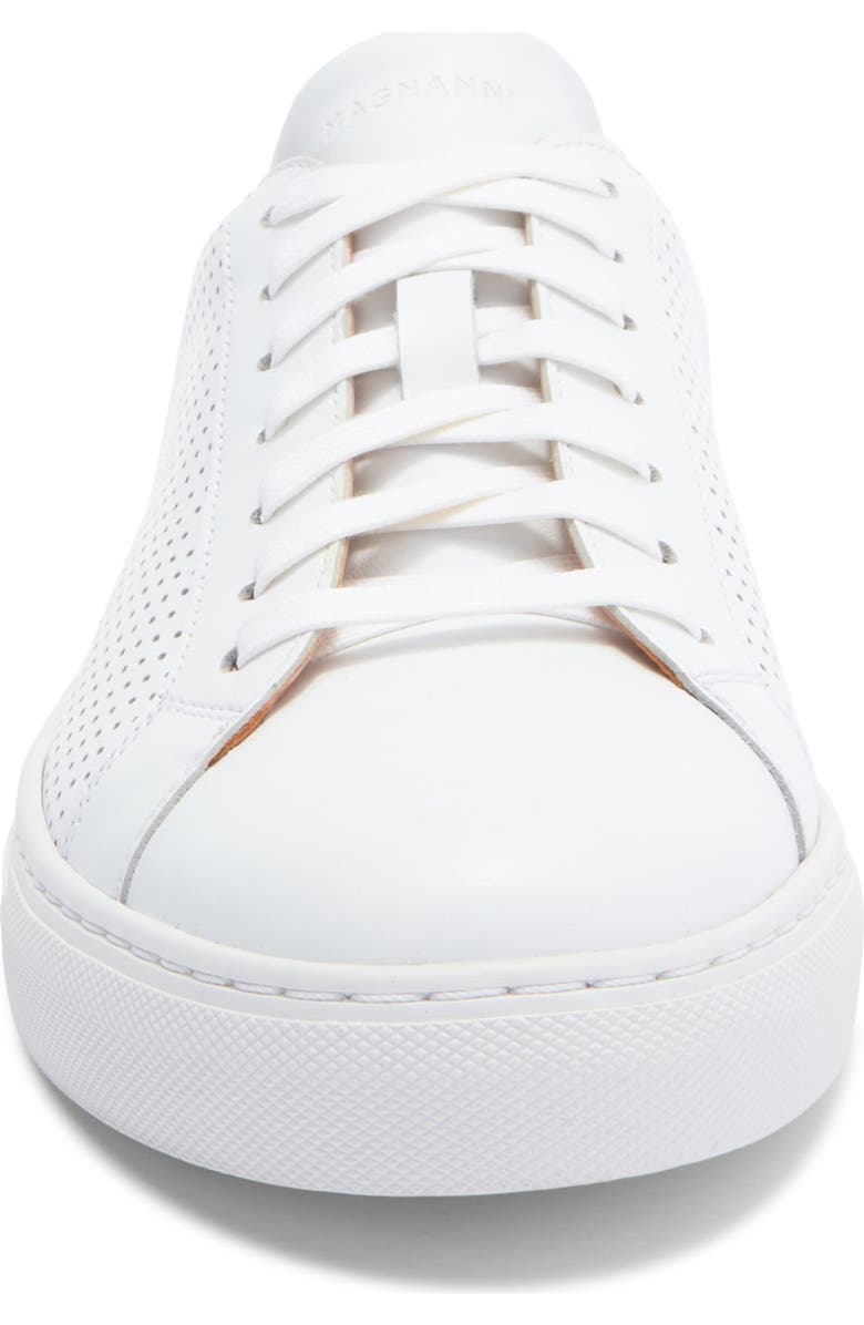 Magnanni Ashley Perforated Sneaker, Alternate, color, White