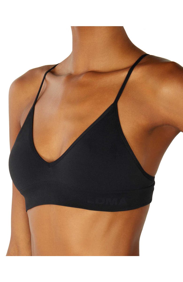 LDMA Low Show V Bralette, Alternate, color, Black