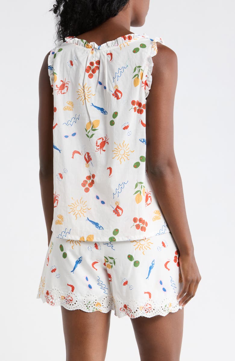 C & C California Katina Cotton Tank Top, Alternate, color, Sugar Swizzle Conversational