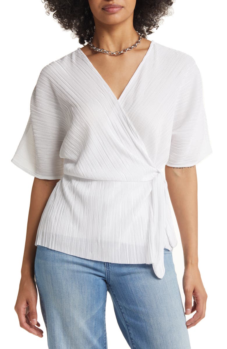 Halogen<sup>®</sup> Plissé Wrap Top, Main, color, 