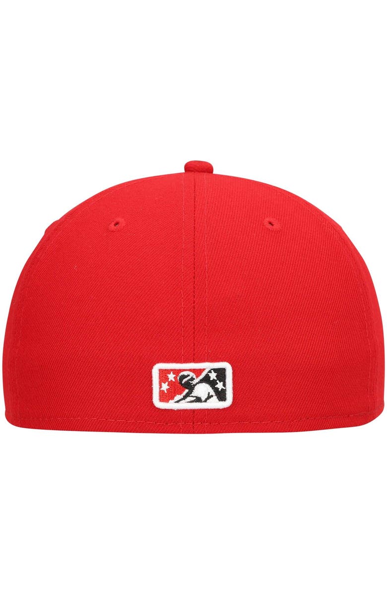 New Era Men's New Era Red Fresno Grizzlies Home Authentic Collection 59FIFTY Fitted Hat, Alternate, color, Red