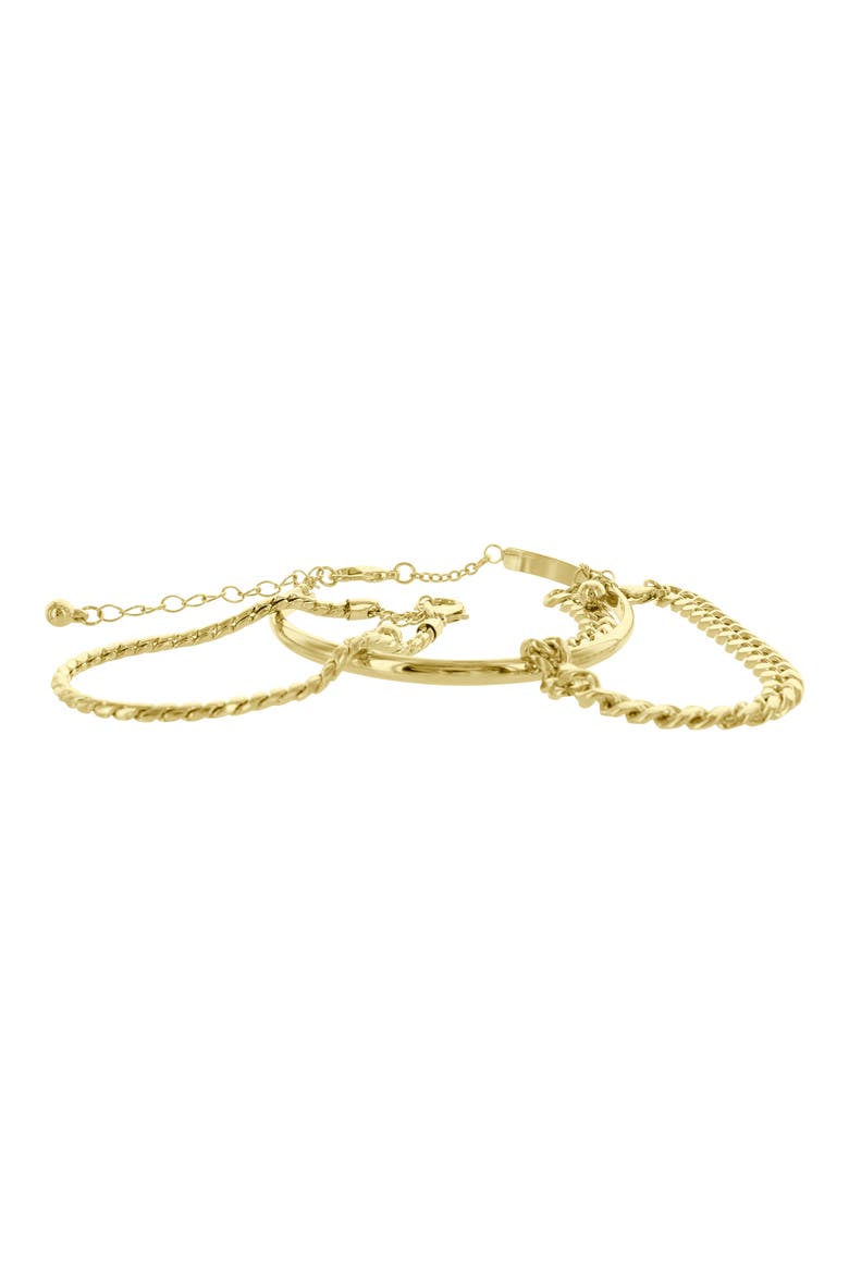 Mixed Chain 4-Piece Bracelet Set, Alternate, color, GOLD