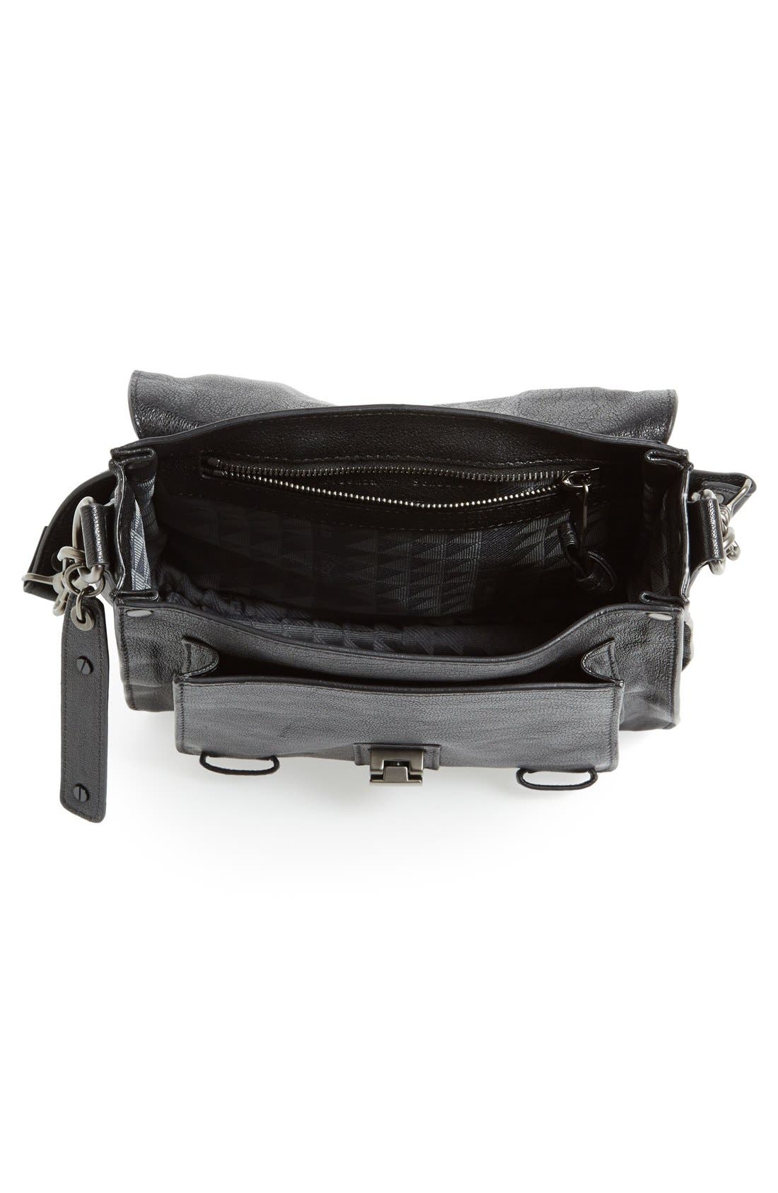 'PS1' Fringed Crossbody Pouch, Alternate, color, BLACK