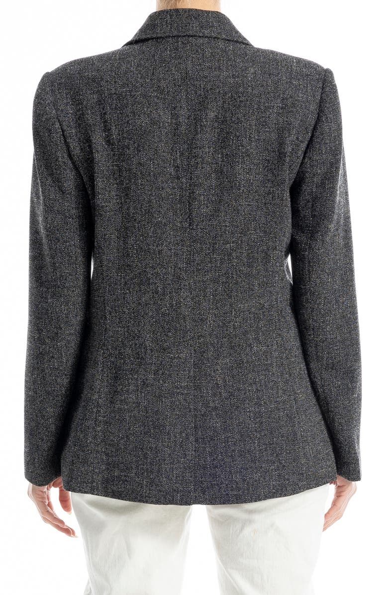 MAX STUDIO One Button Blazer, Alternate, color, Black Melange