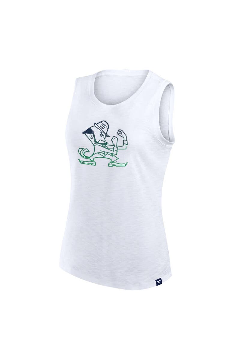 FANATICS Women's Fanatics White Notre Dame Fighting Irish Activate Slub Tank Top, Alternate, color, 