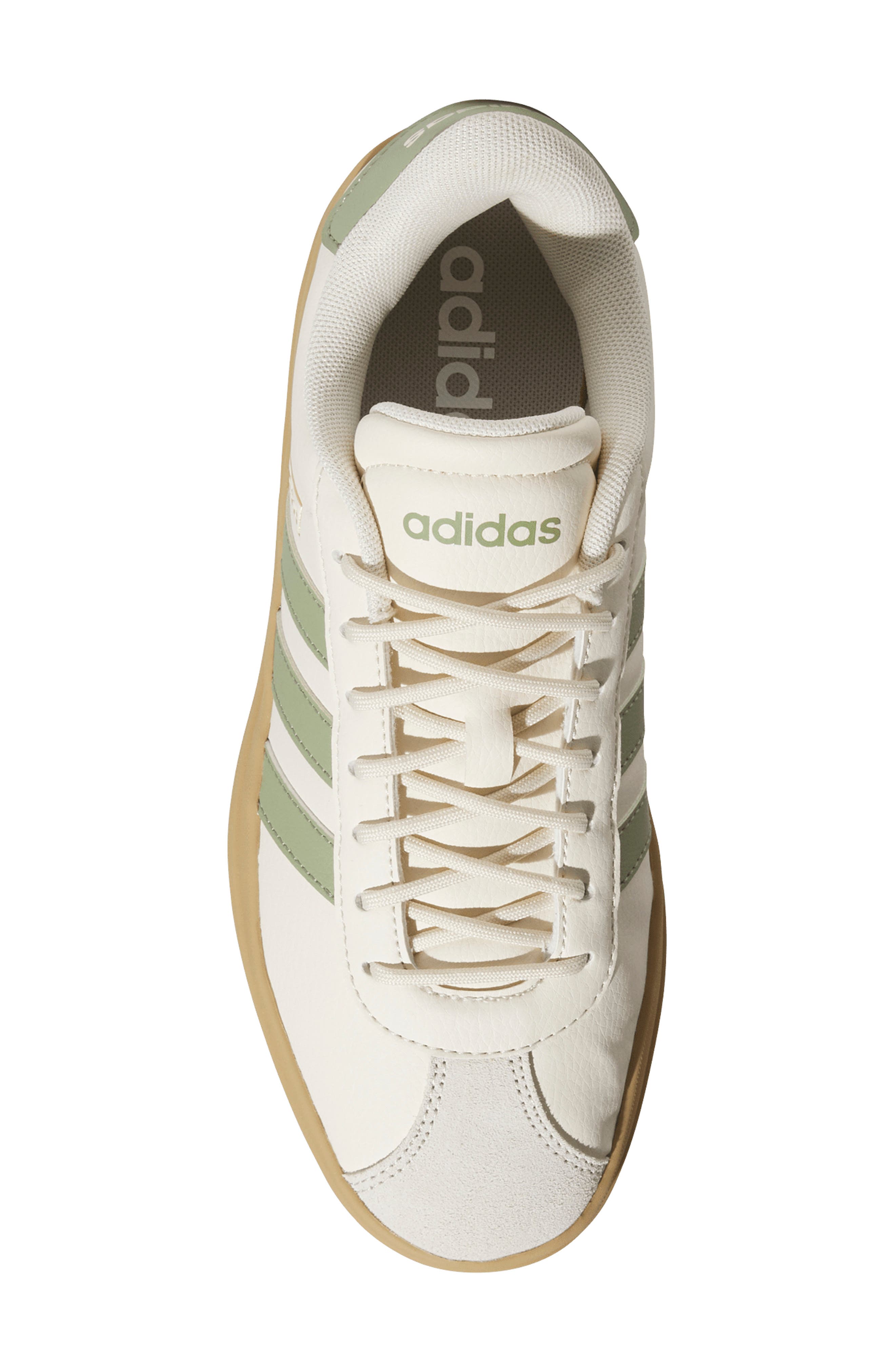 VL Court Bold Sneaker, Alternate, color, WHITE/ TENT GREEN/ GOLD