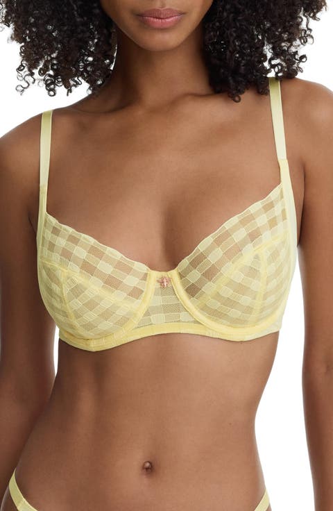 Bonbon Full Coverage Gingham Lace Bra