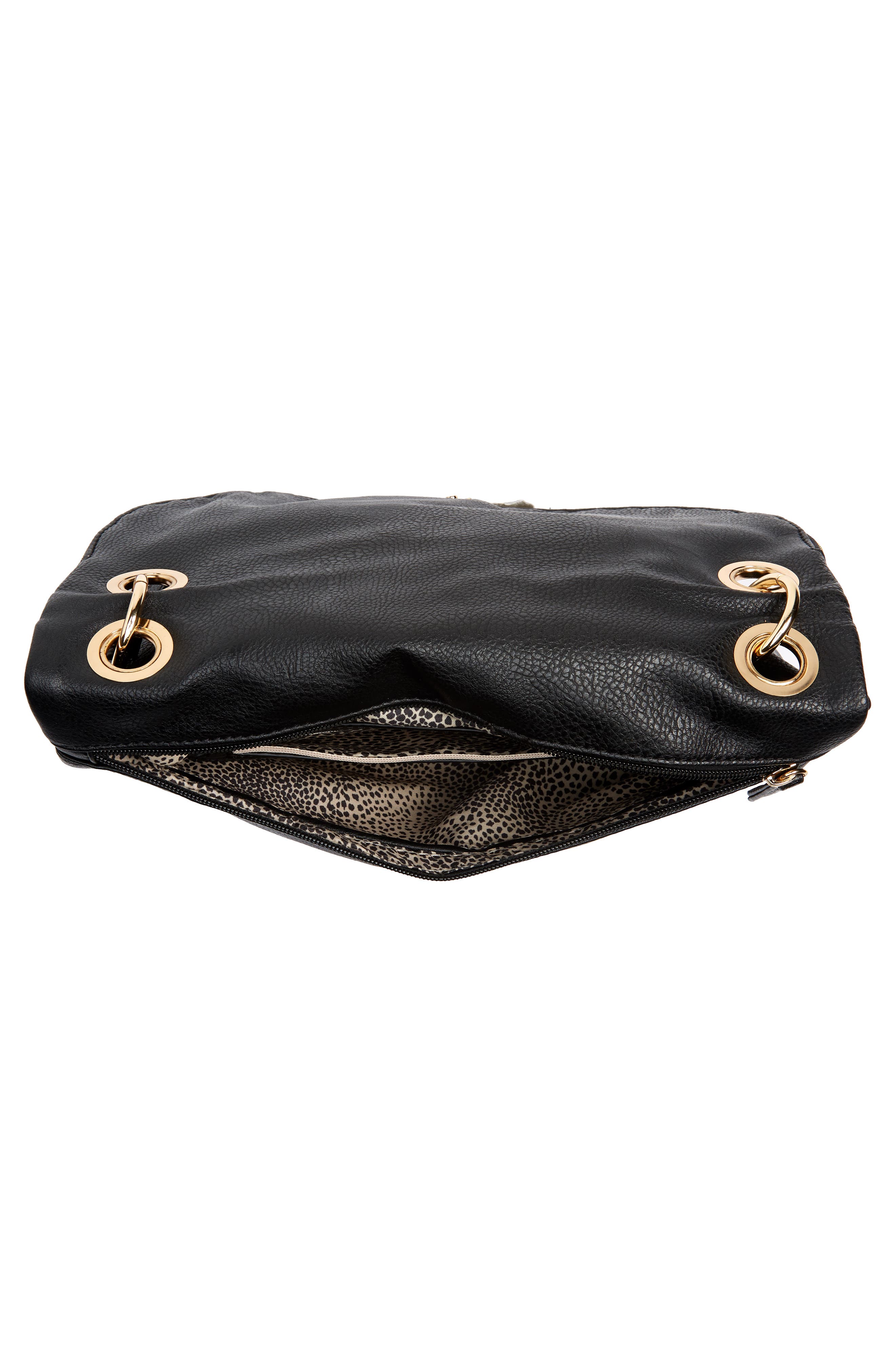 BP. Faux Leather Foldover Tassel Crossbody Bag, Alternate, color, 