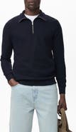 MANGO Half Zip Piqué Sweater