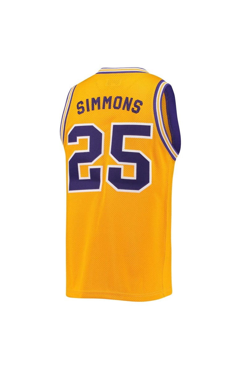 Retro Brand Men's Original Retro Brand Ben Simmons Gold LSU Tigers Commemorative Classic Basketball Jersey, Alternate, color, 