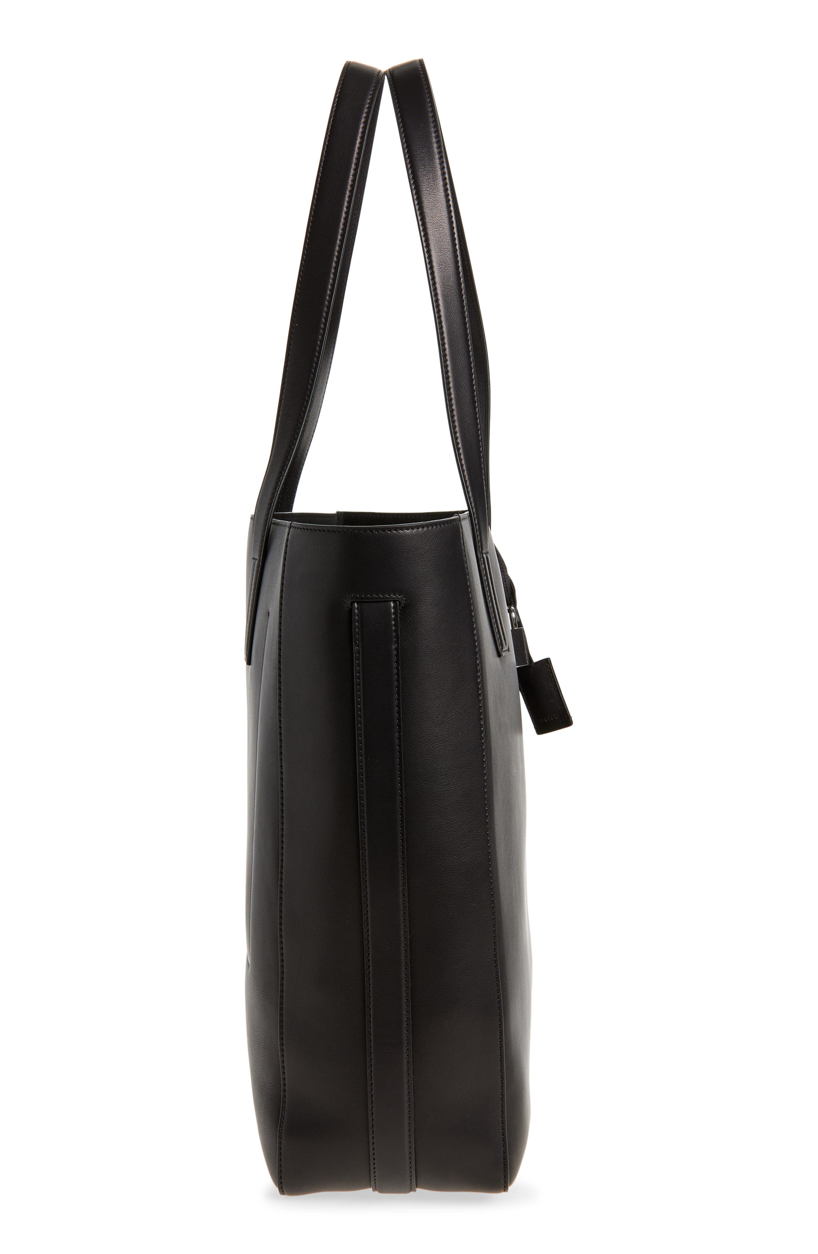 TOM FORD North/South Leather Tote, Alternate, color, 1N001 Black