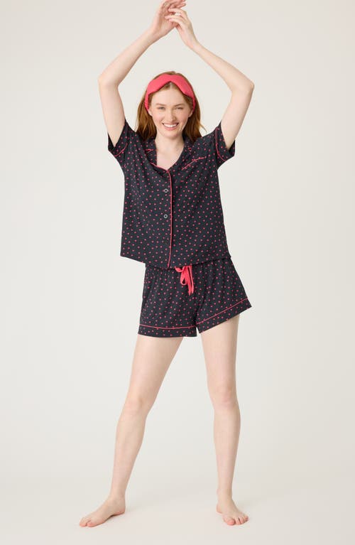 Shop Pj Salvage Sweet Dreams Jersey Short Pajamas In Black