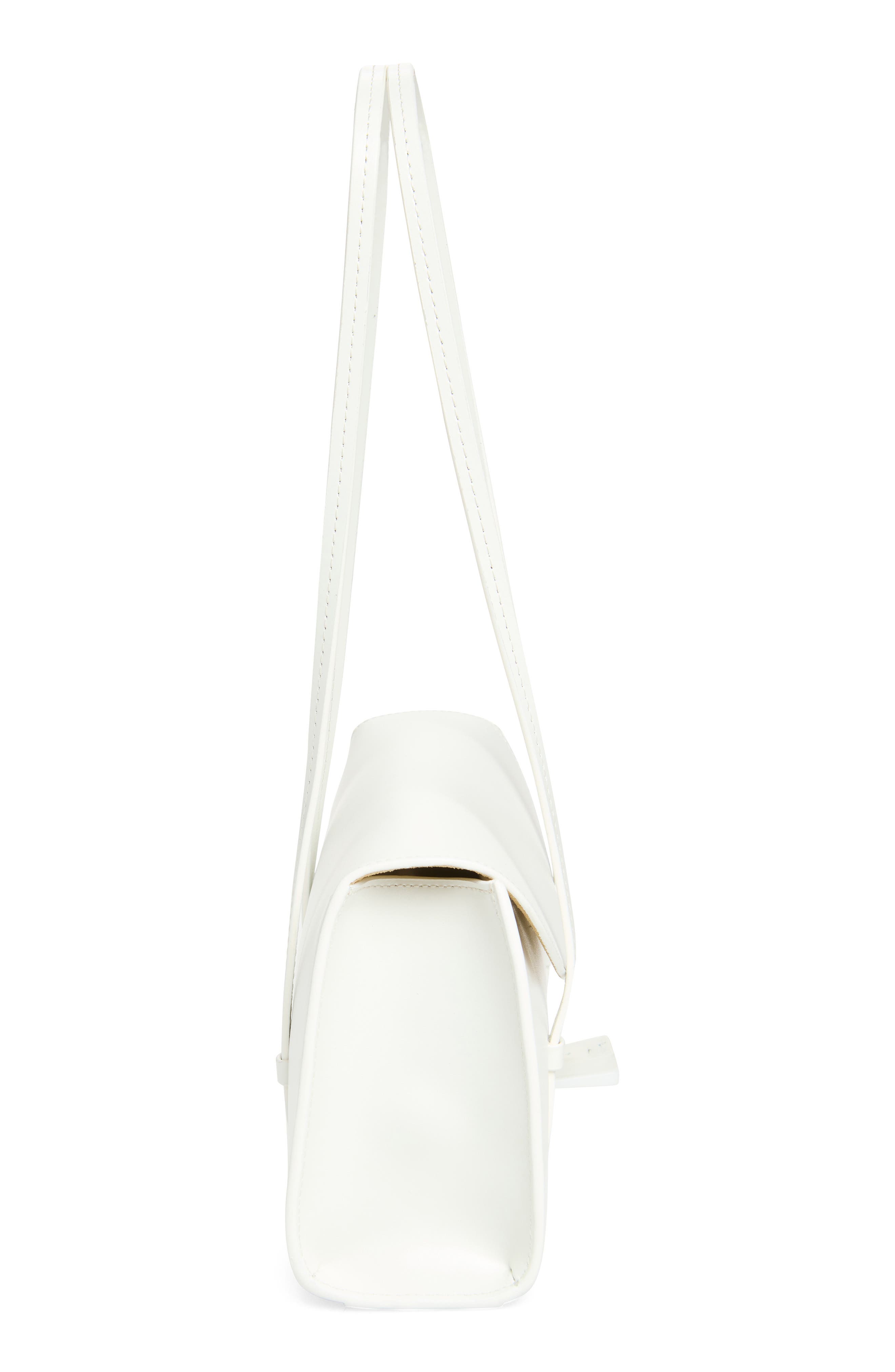 Reformation Elena Leather Shoulder Bag, Alternate, color, White Leather