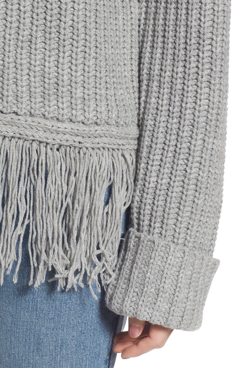 MOON RIVER Fringe Hem Sweater, Alternate, color,
