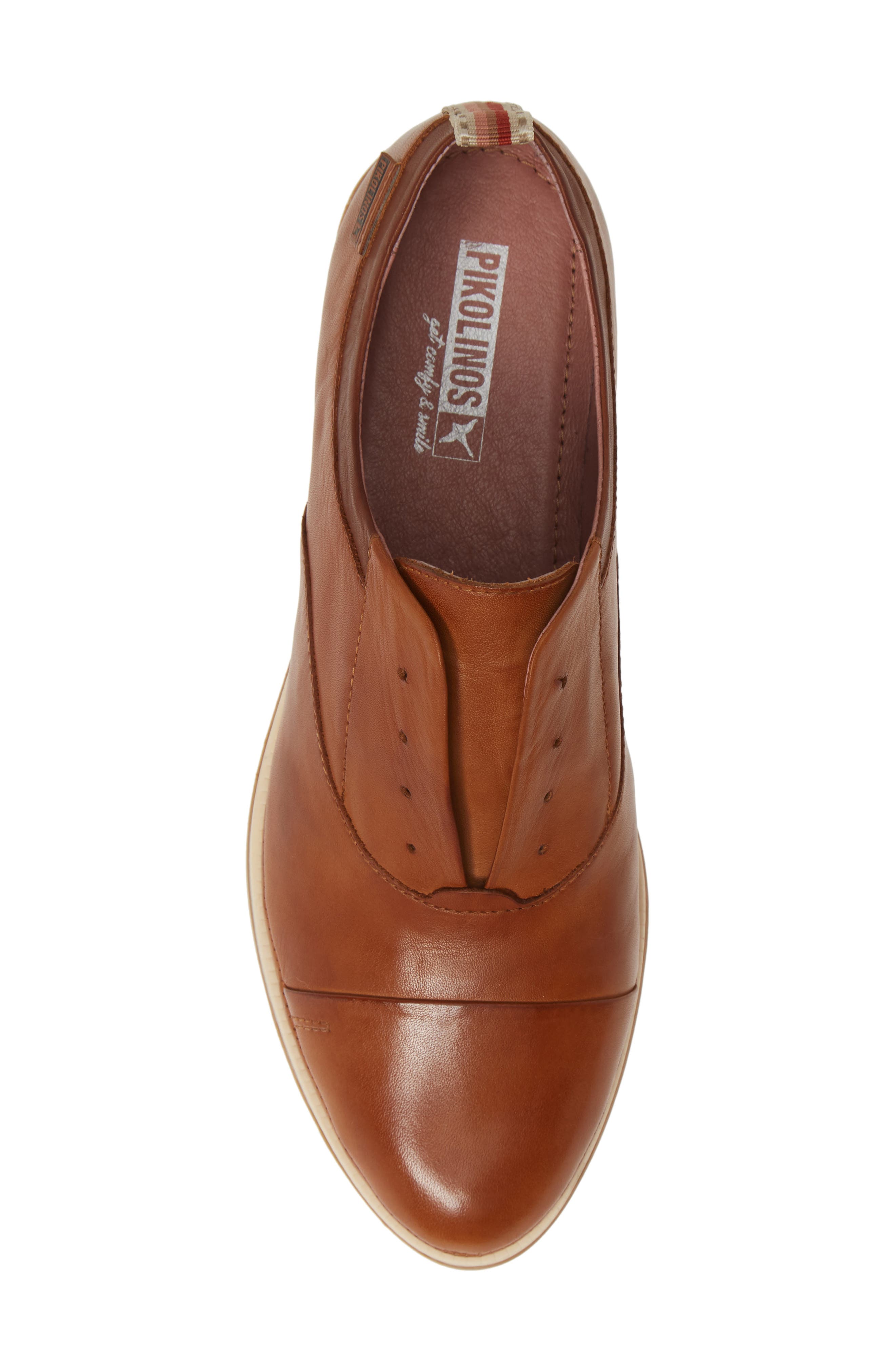 Pyrgos Laceless Oxford, Alternate, color, BRANDY LEATHER
