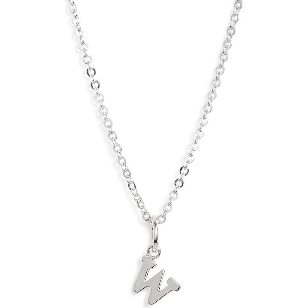 Nashelle Initial Pendant Necklace In Sterling Silver - W