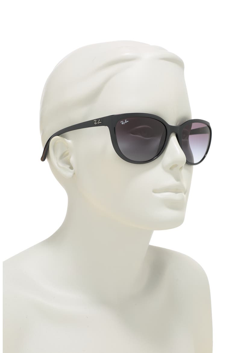 59mm Cat Eye Sunglasses, Alternate, color, BLACK