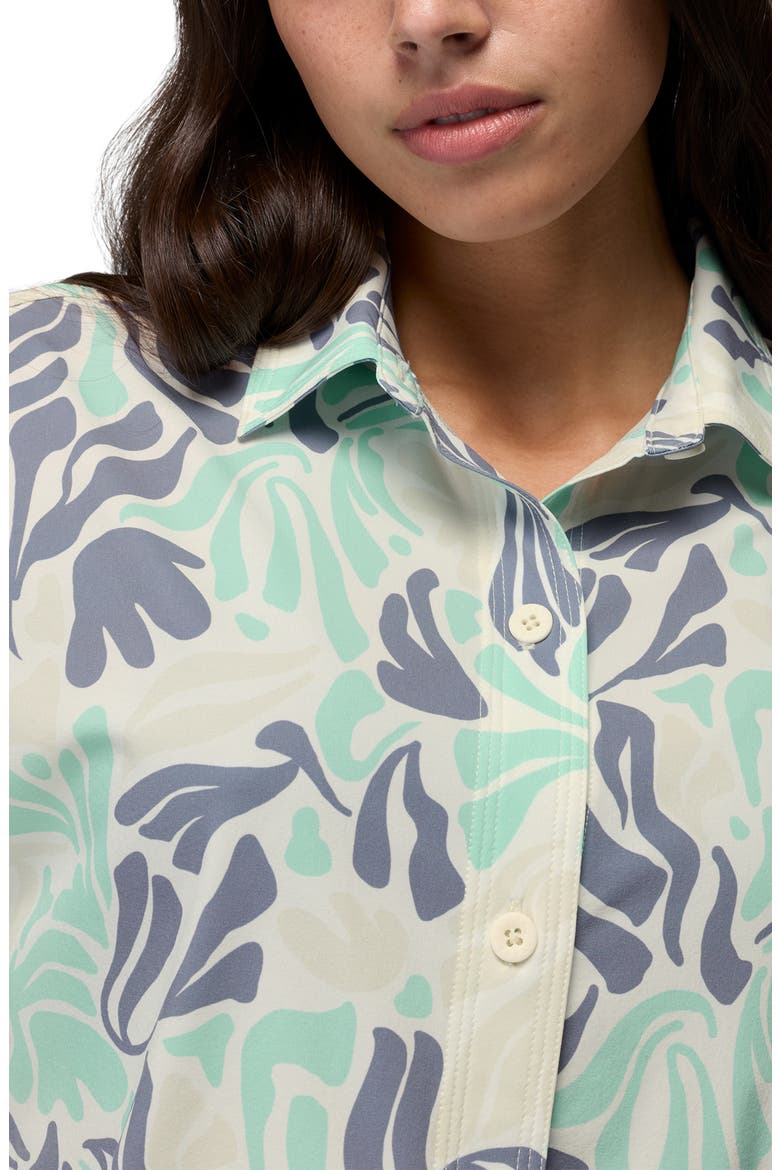 Railay Crop Button-Up Shirt, Alternate, color, SEA GLASS SEAWEED