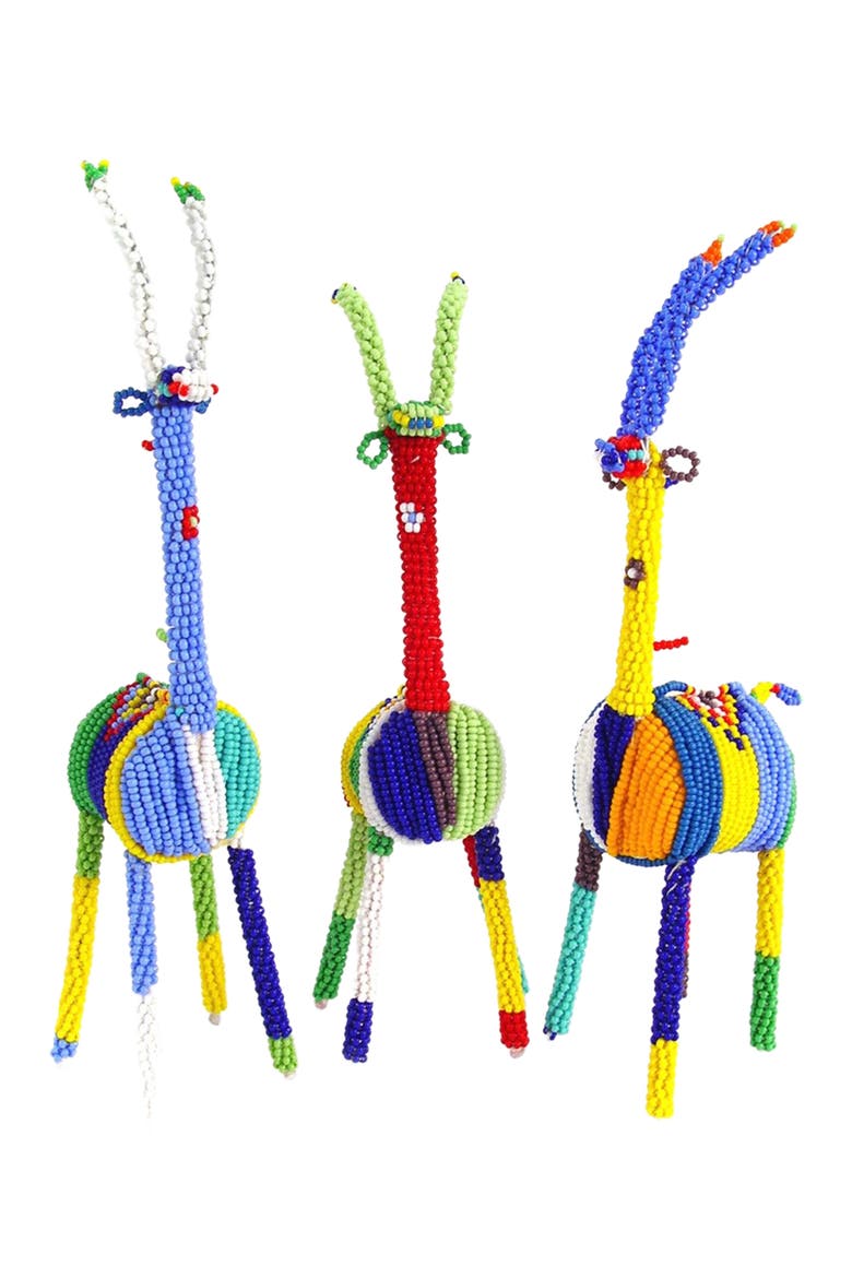 Beaded Springbok Multi Color Small, Main, color, Misc